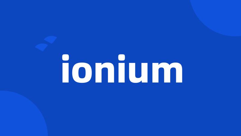 ionium