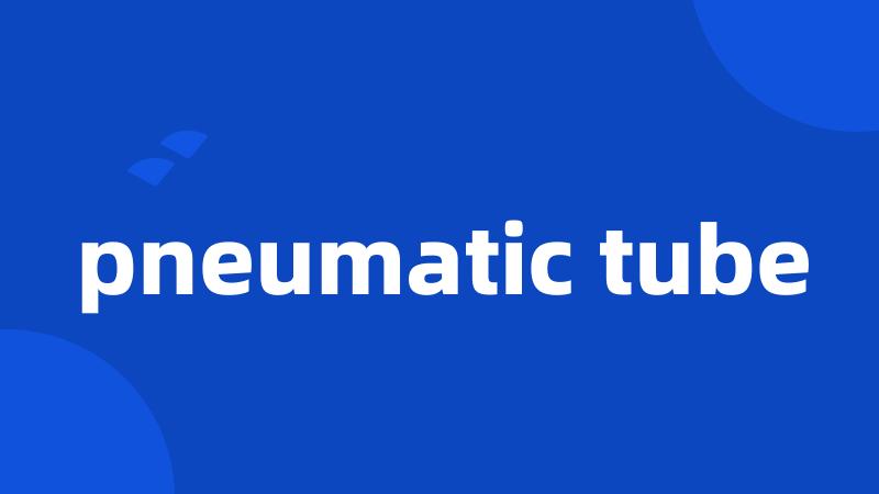 pneumatic tube