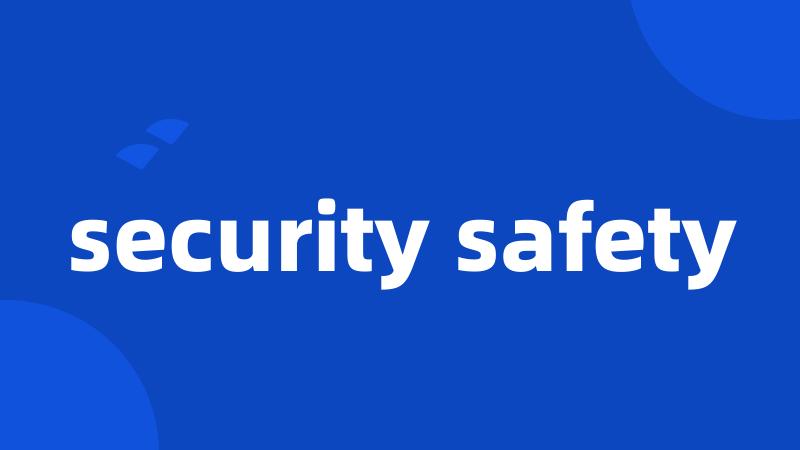 security safety