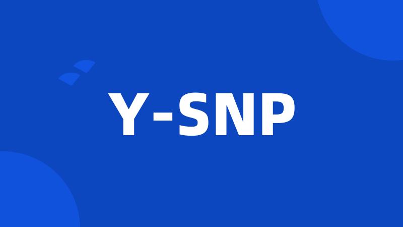 Y-SNP