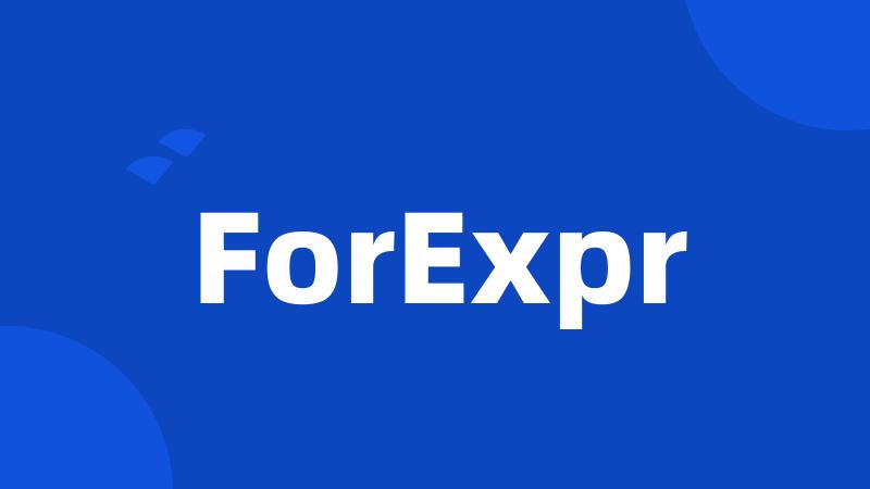 ForExpr