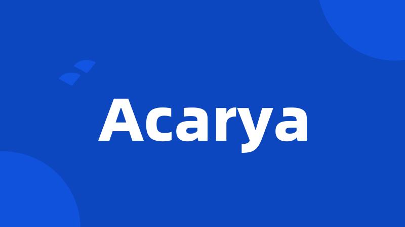 Acarya