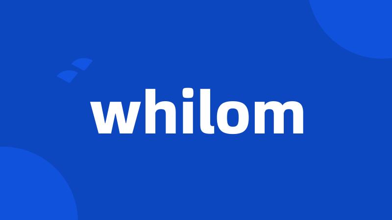 whilom