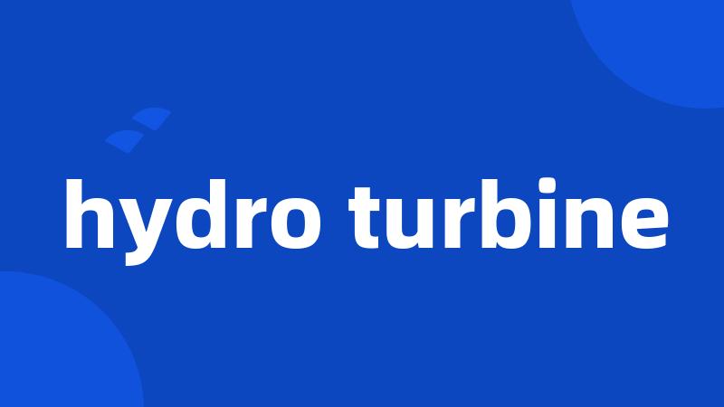 hydro turbine