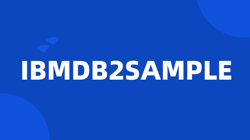 IBMDB2SAMPLE