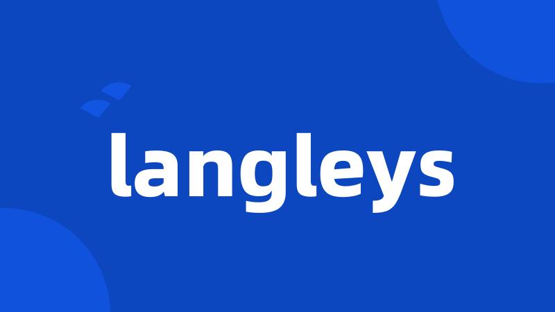 langleys