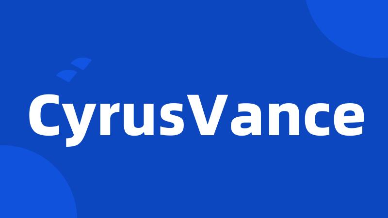 CyrusVance