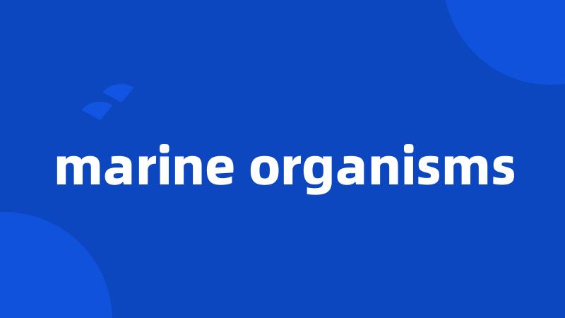 marine organisms