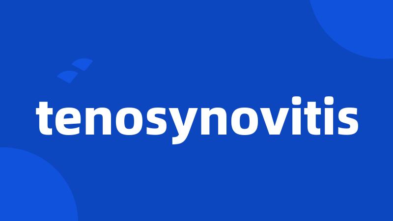 tenosynovitis