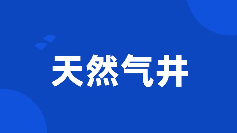 天然气井