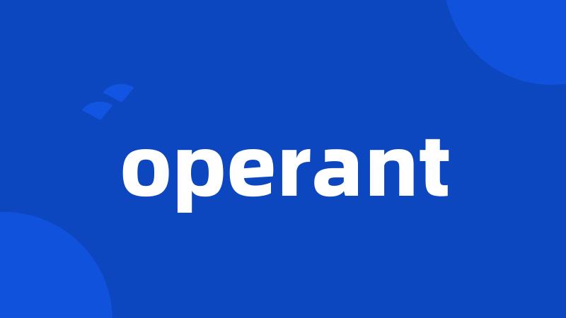 operant