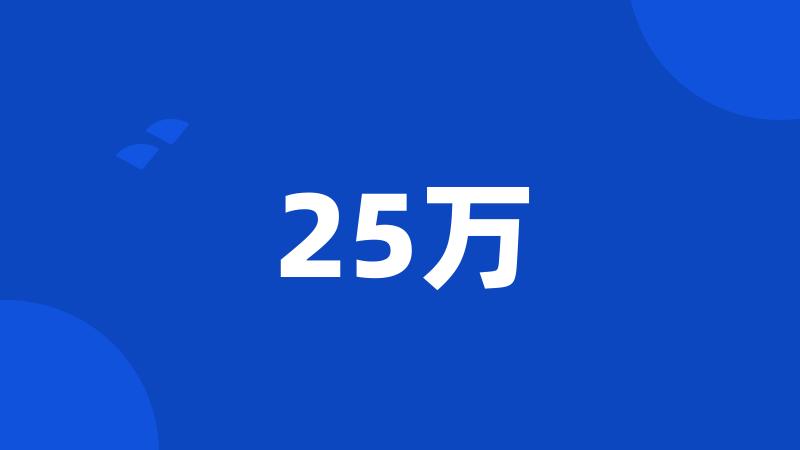 25万