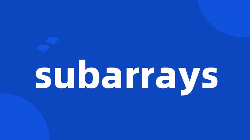 subarrays