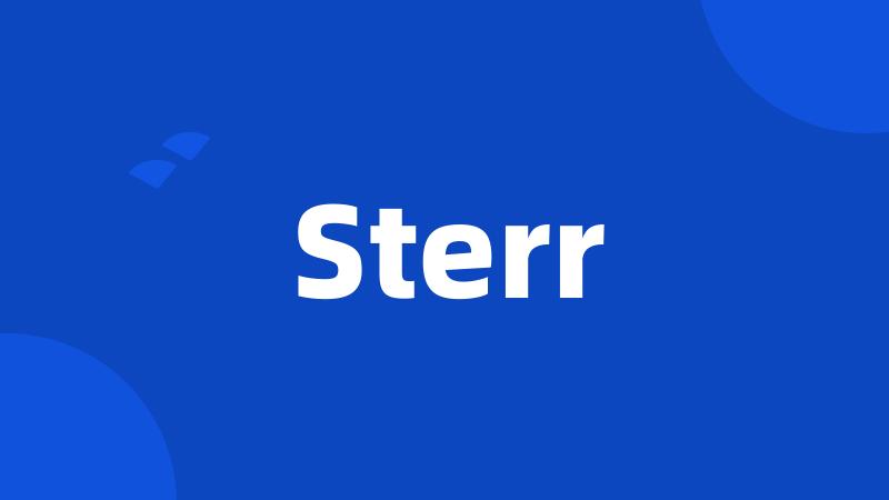 Sterr