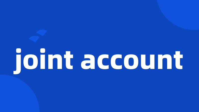 joint account