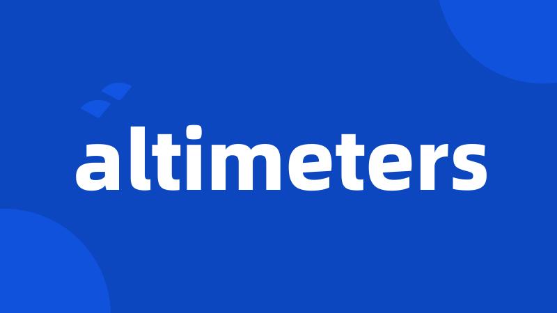 altimeters