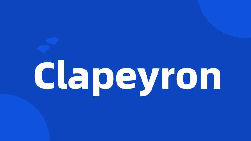 Clapeyron