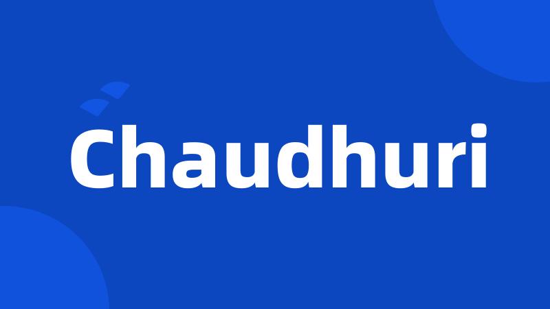 Chaudhuri