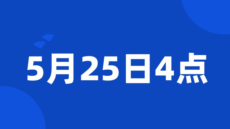 5月25日4点