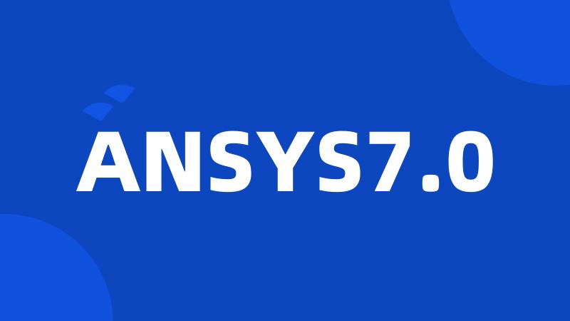 ANSYS7.0
