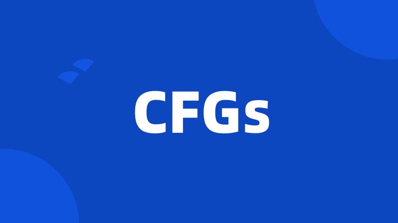 CFGs