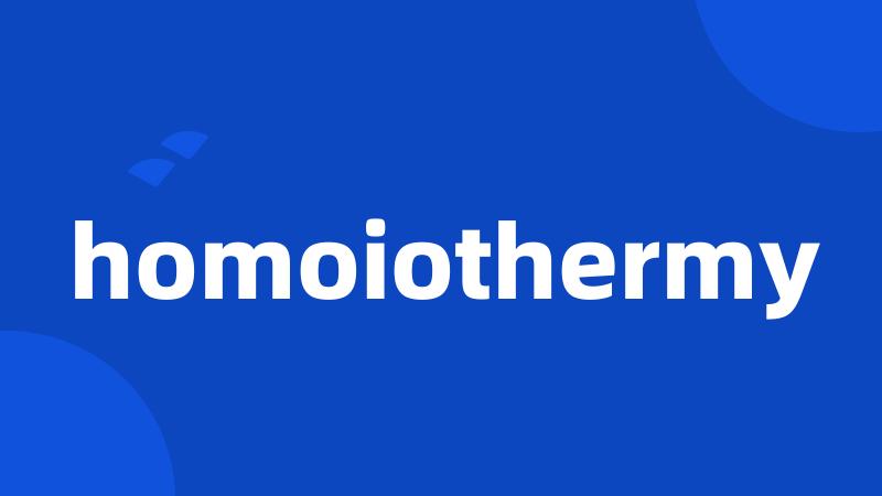 homoiothermy
