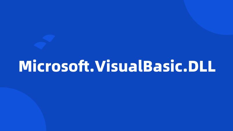 Microsoft.VisualBasic.DLL