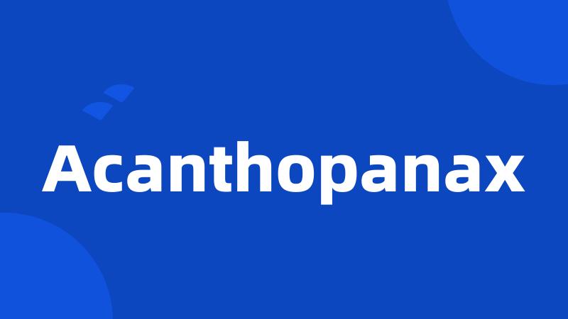 Acanthopanax