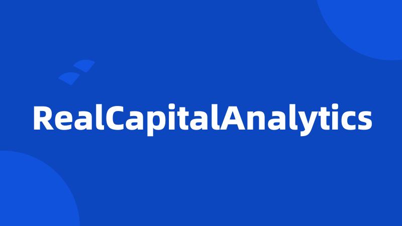 RealCapitalAnalytics