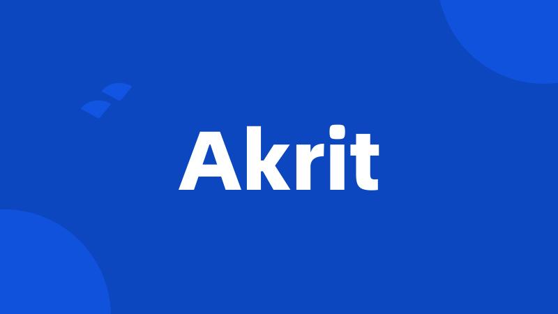 Akrit