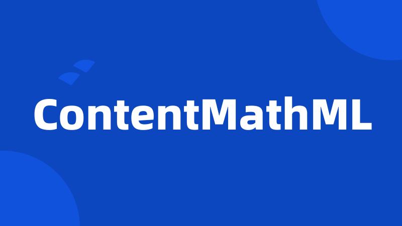 ContentMathML