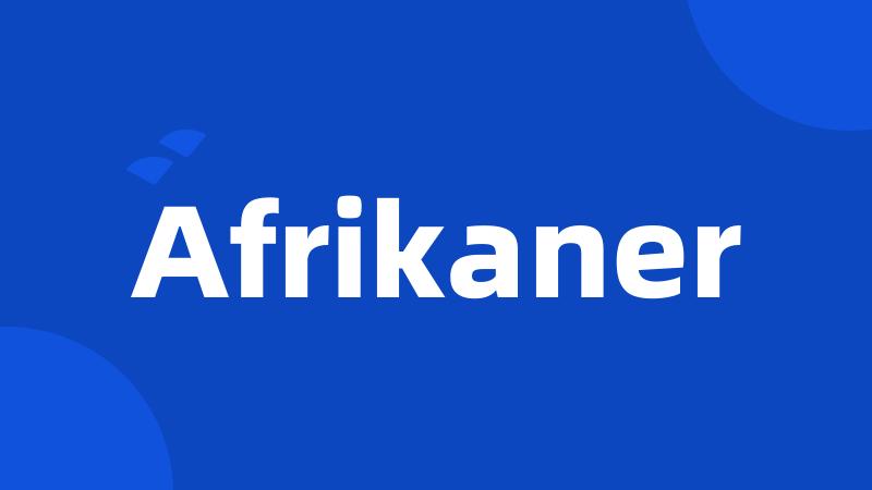 Afrikaner