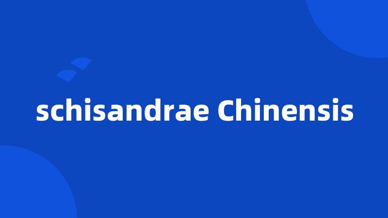 schisandrae Chinensis