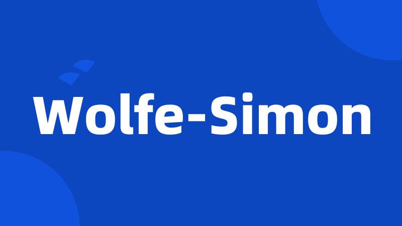 Wolfe-Simon