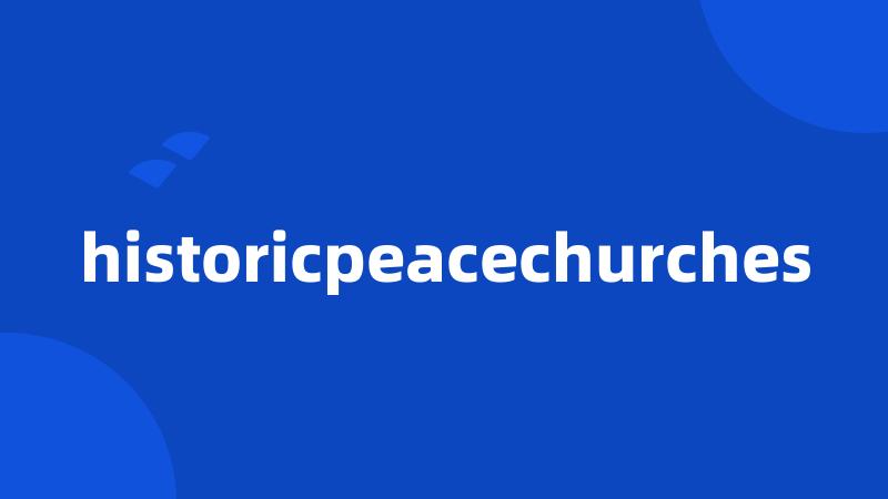 historicpeacechurches