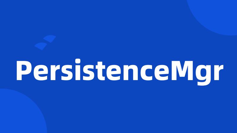 PersistenceMgr