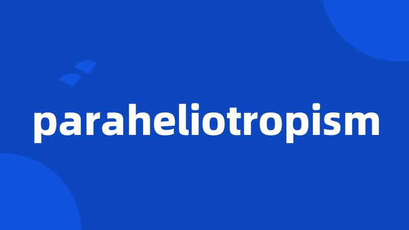 paraheliotropism