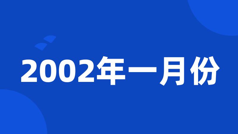 2002年一月份