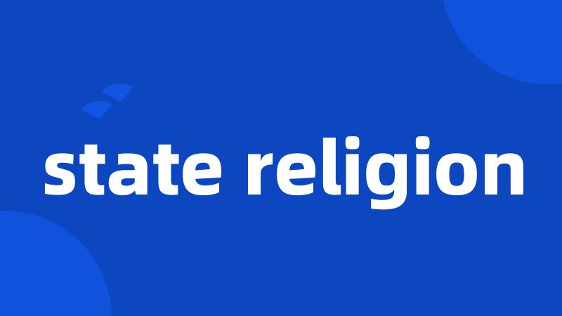 state religion