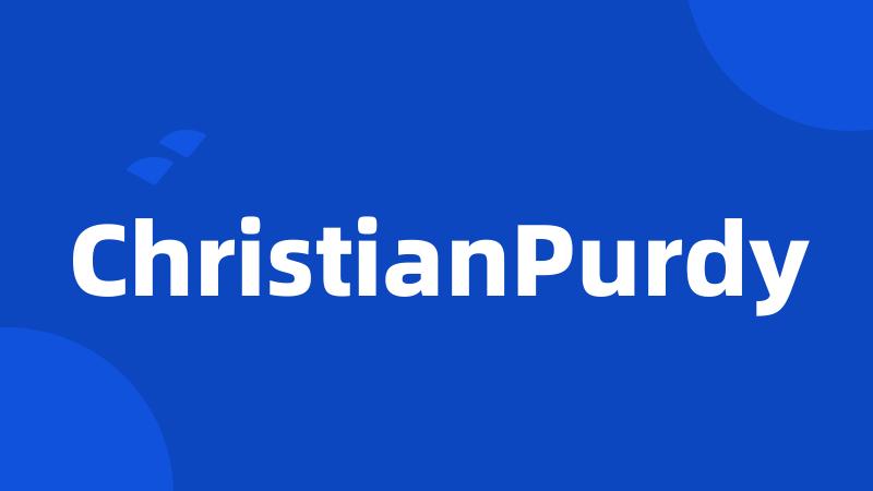 ChristianPurdy