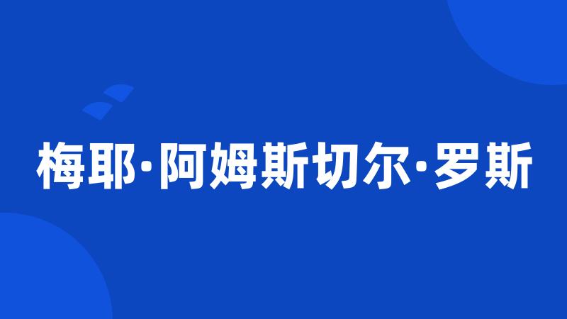 梅耶·阿姆斯切尔·罗斯