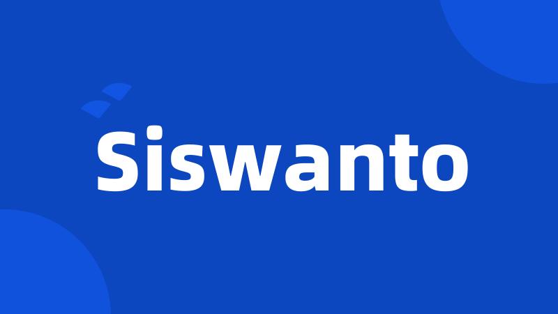 Siswanto