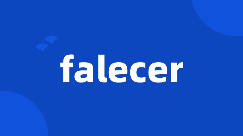 falecer