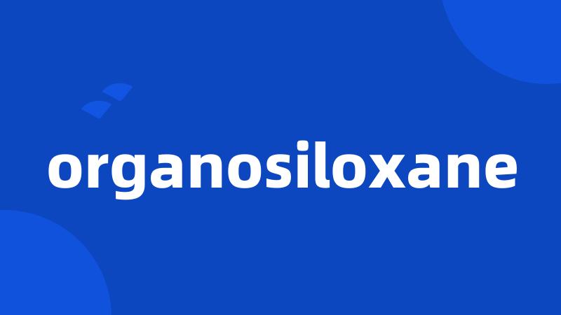 organosiloxane