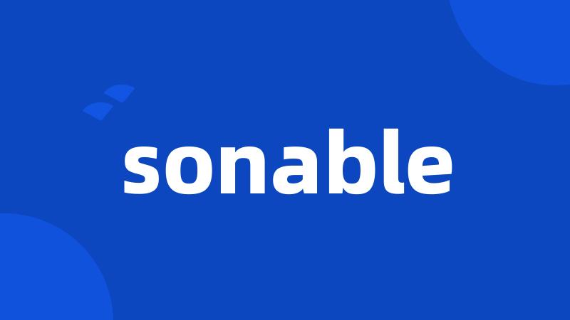 sonable