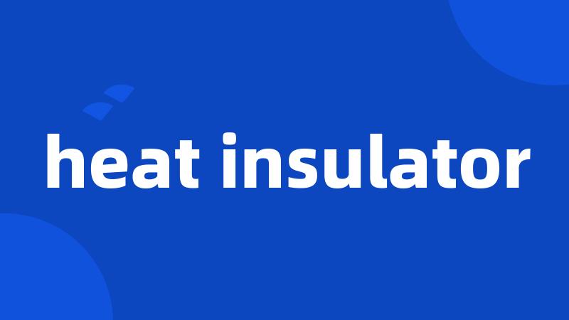 heat insulator