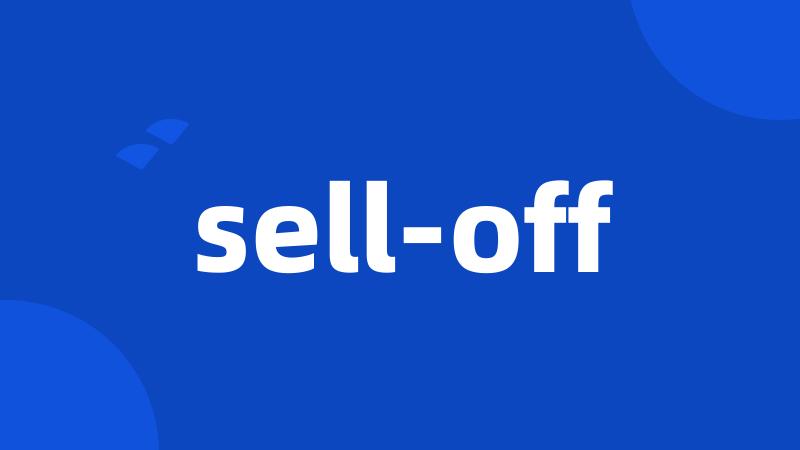 sell-off