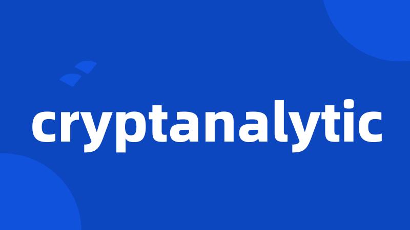 cryptanalytic