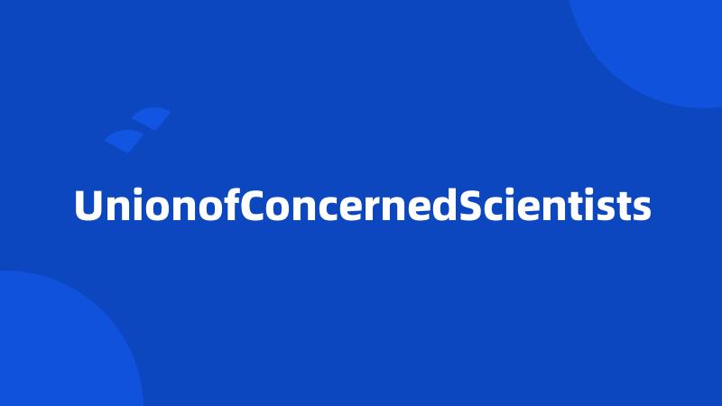 UnionofConcernedScientists