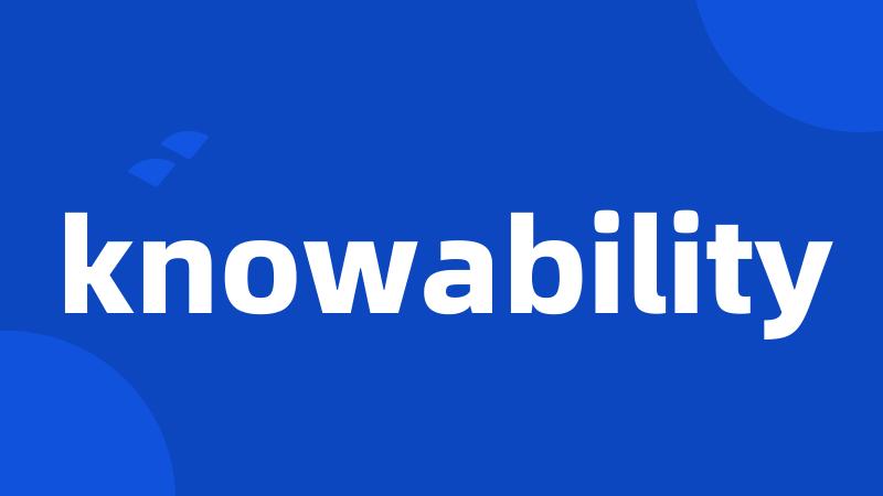 knowability